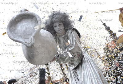 Barwna parada urodzinowa Jana Heweliusza, w roli astronoma...