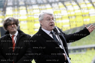 PGE Arena. Konferencja prasowa z udziałem przedstawicieli...
