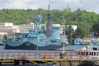 Niszczyciel ORP Blyskawica w porcie wojennym w Gdyni...