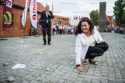 Gdansk. Dziedziniec Polskiej Filharmonii Baltyckiej....