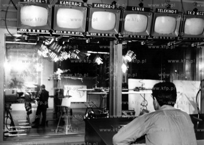Nowe studio TV Gdansk. 18.09.1965 fot. Zbigniew Kosycarz...