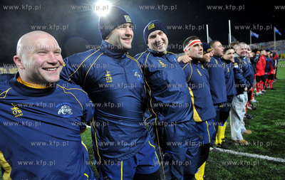 Otwarcie Narodowego Stadionu Rugby w Gdyni. Zawodnicy...