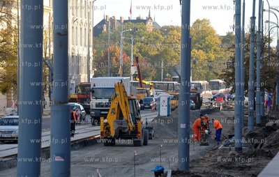 Gdańsk. Przebudowa torowiska tramwajowego na ul. Nowe...