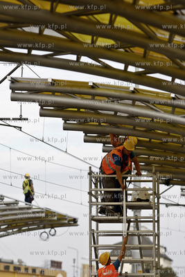 Gdansk Letnica. Budowa przystanku tramwajowego przy...