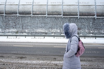 Zimowy Gdańsk, Nz. Dzielnica Wrzeszcz, ul. Słowackiego,...