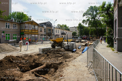 Sopot, Remont ulicy 3 maja w Sopocie. 29.06.2022 /...