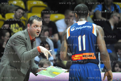 Gdynia. Mecz XXII kolejki Polskiej Ligi Koszykowki...