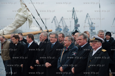 Gdansk. Stocznia Remontowa. Prezentacja zaglowca STS...