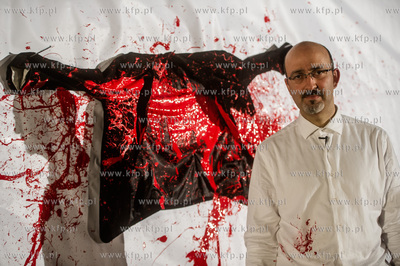 Gdańsk. Teren Muzeum II Wojny Światowej. Performance...