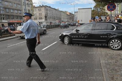 Gdansk, Wrzeszcz. Jaroslaw Kaczynski przyjechal do...