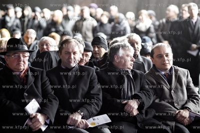 Gdansk. Uroczystość zawieszenia wiechy na budowanym...