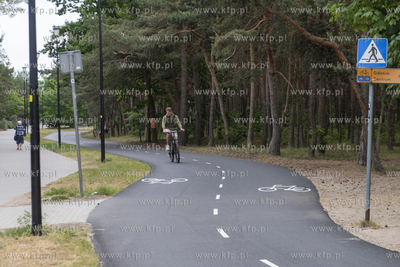 Ścieżka w pasie nadmrskim z naniesionymi oznaczeniami...