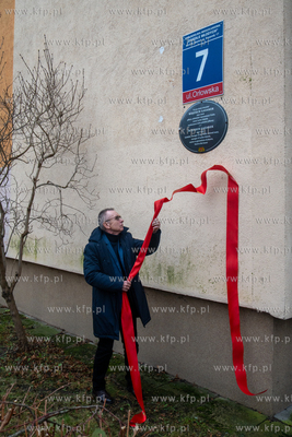 Żabianka. Orłowska 7.  Odsłonięcie tablicy upamiętniającej...