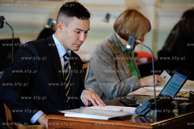 Gdansk. Nowy Ratusz. Sesja Rady Miasta Gdanska. 
Nz...