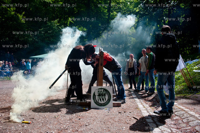 Gdansk. Teatr Lesny. Dzien Drukarza. Chrzest mlodych...