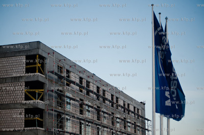 Gdansk. Rebiechowo. Budowa hotelu Hampton by Hilton...
