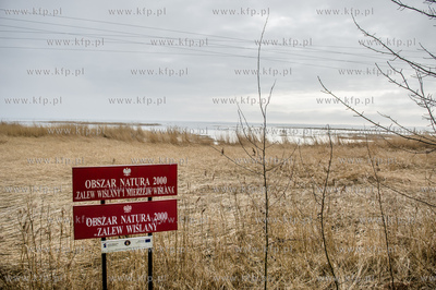 Mierzeja Wiślana. 
Nz miejsce planowanego przekopu...