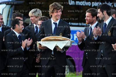 Gniewino. Przyjazd i przywitanie pilkarzy reprezentacji...