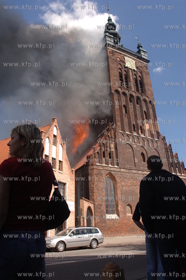 Pozar kosciola sw Katarzyny w Gdansku.
22.05.2006
Fot....
