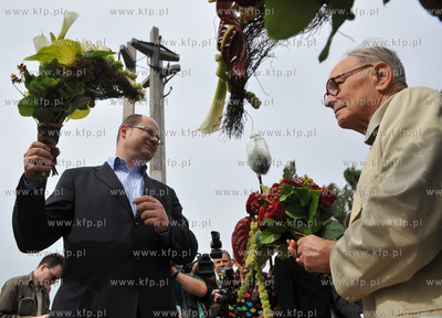 Prezydent Gdanska Pawel Adamowicz spotkal sie przy...
