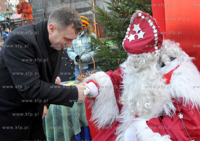Swiateczne wigilijne spotkanie mieszkancow i wladz...
