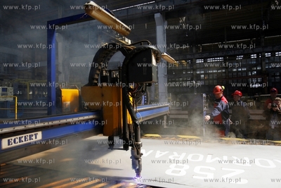 Gdansk. Remontowa Shipbuilding SA. Uroczyste ciecie...