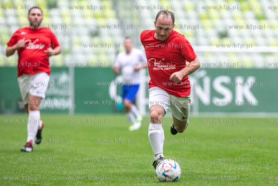 Stadion Gdańsk. Mecz towarzyski drużyn piłkarskich...