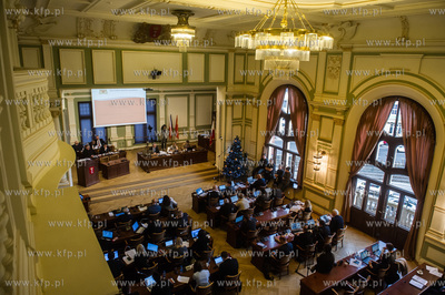 Gdansk. Nowy Ratusz. XXXII Sesja Rady Miasta Gdanska....