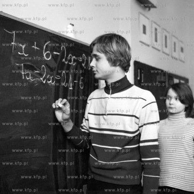 Lekcja matematyki w szkole podstawowej nr 50 w Gdansku...