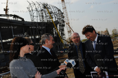 Gdansk Letnica. Teren budowy stadionu pilkarskego PGE...