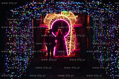Przedpremierowy pokaz iluminacji w Lumina Park na terenie...