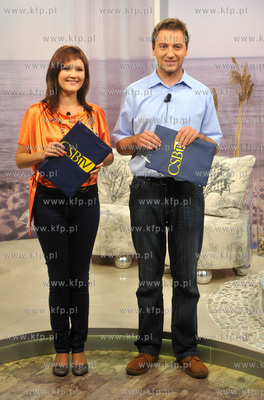 Studio telewizji CSBTV w Rumi. Nagranie programu "...