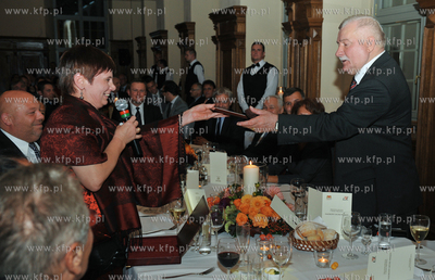 Gdansk. Sala bankietowa w Zielonej Bramie. Bankiet...