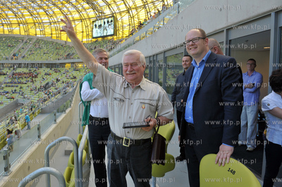 Mecz inauguracyjny na PGE Arena w Gdansku pomiedzy...