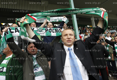 Gdansk. Mecz o mistrzostwo II ligi pilkarskiej Lechia...