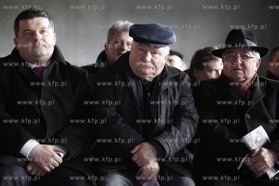 Gdansk. Uroczystość zawieszenia wiechy na budowanym...