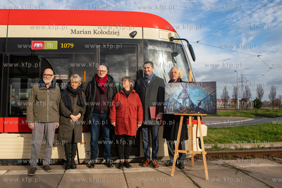 Gdańsk, pętla tramwajowa przy ul. Witosa. Uroczystość...