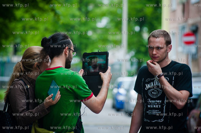 Gdansk. Placyk przy ul. Stajennej. Otwarcie wystawy...