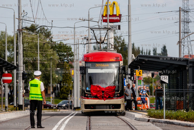 Gdansk. Morena. PIerwszy, probny przejazd nowo wybudowana...