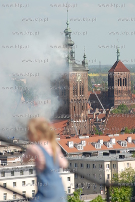 Pozar zabytkowego kosciola sw Katarzyny w Gdansku.
22.05.2006
Fot....