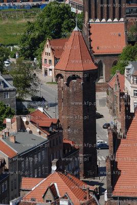 Bazylika NMP, Gdansk. Punkt widokowy na wiezy. n/z...
