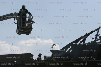 Pozar szpitala w Miastku. Splonal dach starej czesci...