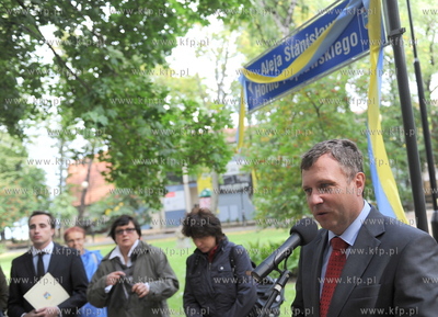 Sopot. Uroczystosc nadania nazwy "Aleja Stanislawa...