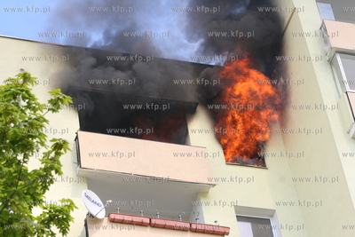 W Gdansku Zaspie wybuchł pozar w jednym z mieszkam...