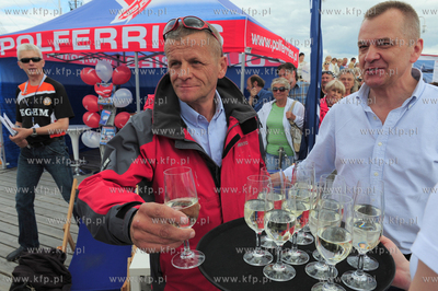 Sopot. Przystan Jachtowa. Uroczyste powitanie jachtu...