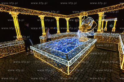 Przedpremierowy pokaz iluminacji w Lumina Park na terenie...