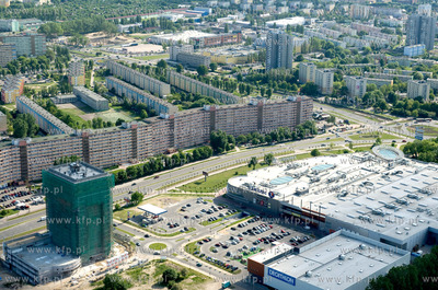 Gdansk Przymorze z lotu ptaka. Ul. Obroncow Wybrzeza...