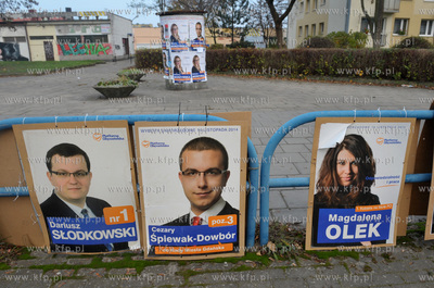 Gdańsk Brzeźno. Wybory samorządowe, plakaty wyborcze...