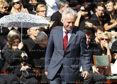 Gdansk. Wmurowania kamienia wegielnego pod budowe Teatru...