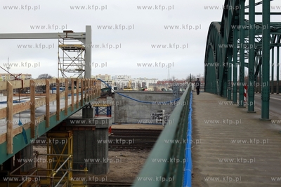 Gdansk. Budowa Trasy Slowackiego. Odcinek od wiaduktu...